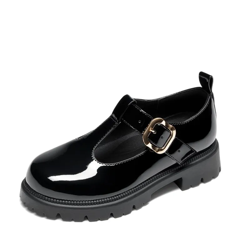 Girls' Mary Jane T-Strap Dress Shoes with Arch Support