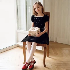Girls' Mary Jane T-Strap Dress Shoes with Arch Support