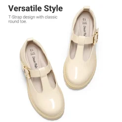 Girls' Mary Jane T-Strap Dress Shoes with Arch Support