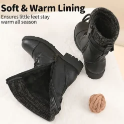 Girl's Mid Calf Combat Boots