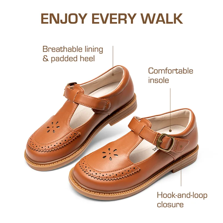 Girls’ Non-Slip T-Strap Mary Janes