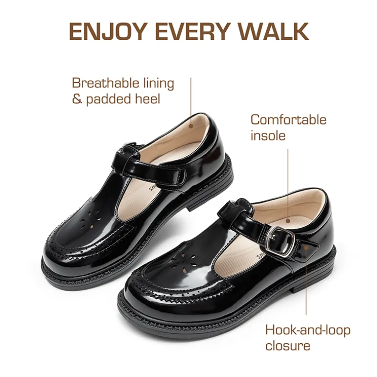 Girls’ Non-Slip T-Strap Mary Janes