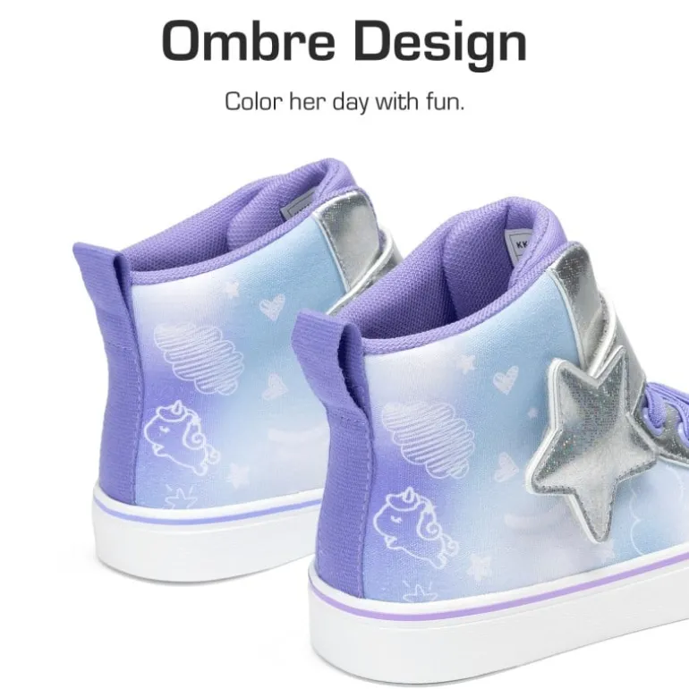 Girls’ Ombre High-Top Sneakers