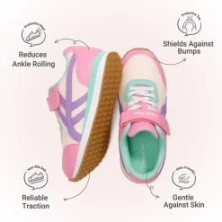 Girls’ Retro Sporty Lightweight Mesh Tennis Shoes