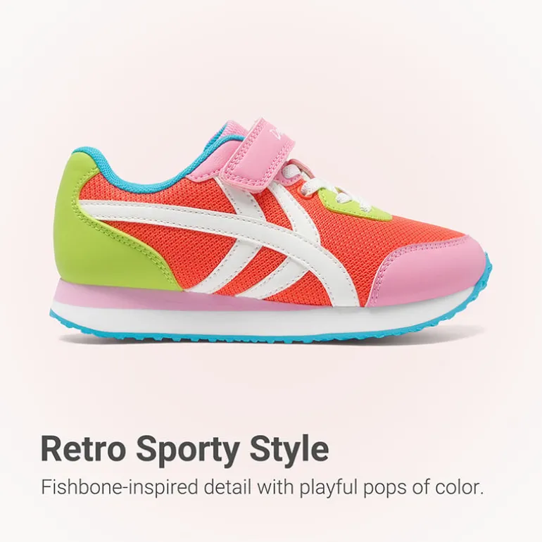 Girls’ Retro Sporty Lightweight Mesh Tennis Shoes