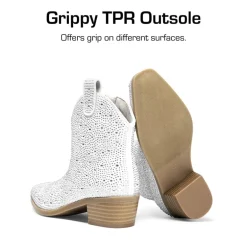 Girls’ Rhinestone Square-Toe Cowgirl Boots