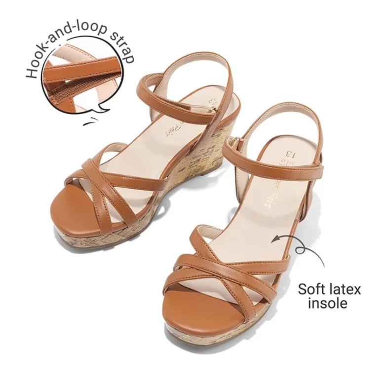 Girls Rhinestone Wedge Sandals