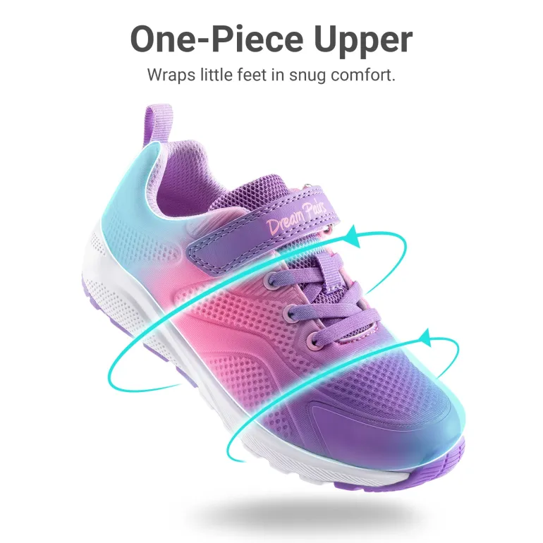 Girls’ Running Shoes with Hook-and-Loop Closure