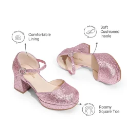 Girls’ Square Toe Adjustable Strap Dress Shoes