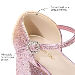 Girls’ Square Toe Adjustable Strap Dress Shoes
