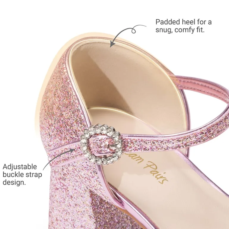 Girls’ Square Toe Adjustable Strap Dress Shoes