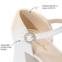 Girls’ Square Toe Adjustable Strap Dress Shoes