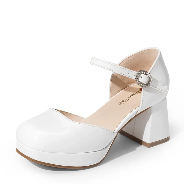 Girls’ Square Toe Adjustable Strap Dress Shoes
