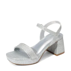Girls’ Square Toe Block Heel Dress Sandals