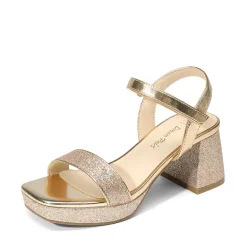 Girls’ Square Toe Block Heel Dress Sandals
