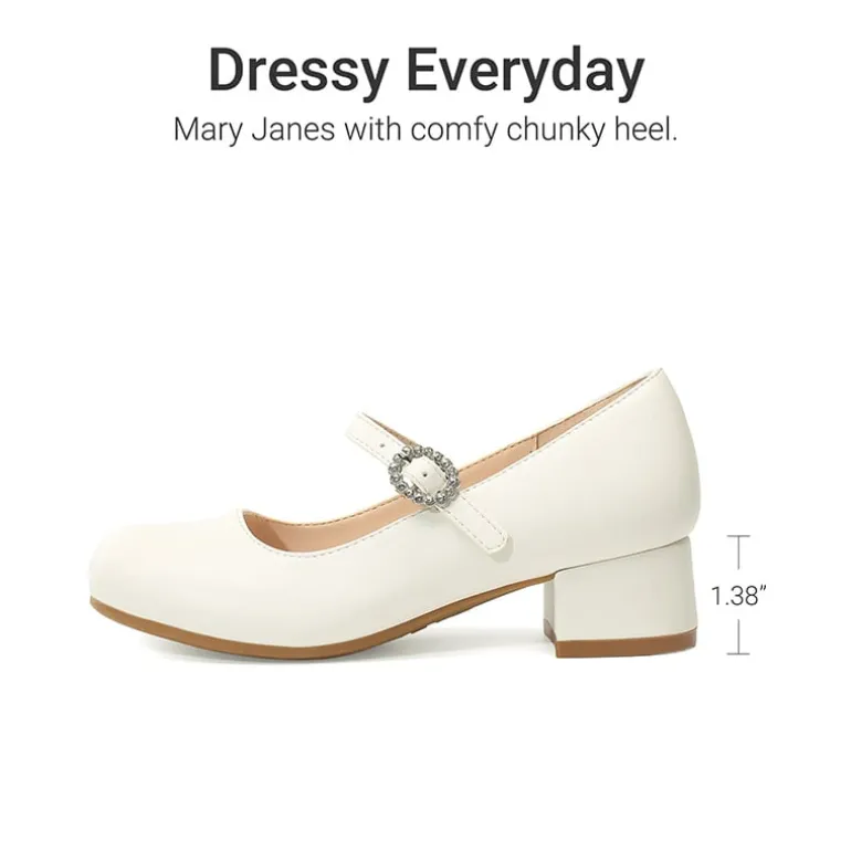 Girls’ Square Toe Heels