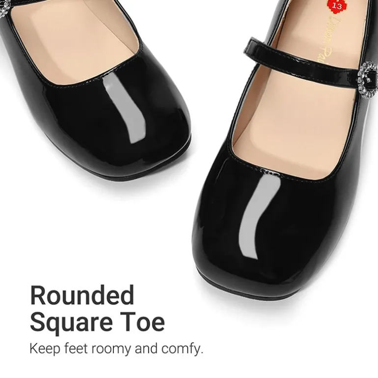Girls’ Square Toe Heels