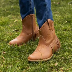 Girls Star Pattern Western Cowgirl Boots