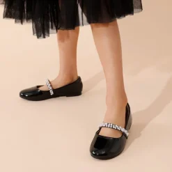Girl's Strap Mary Jane Ballerina Flats