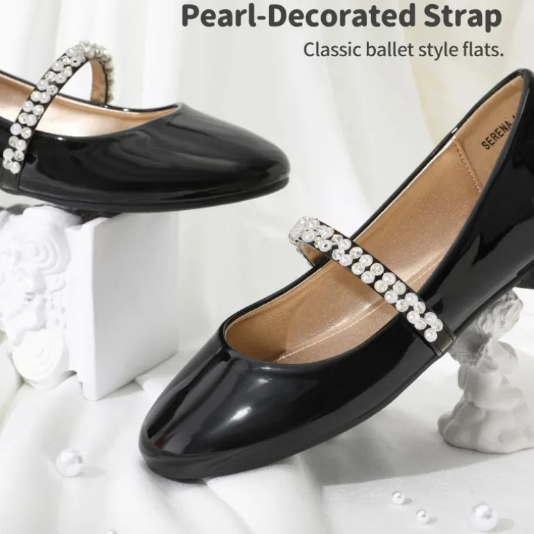 Girl's Strap Mary Jane Ballerina Flats