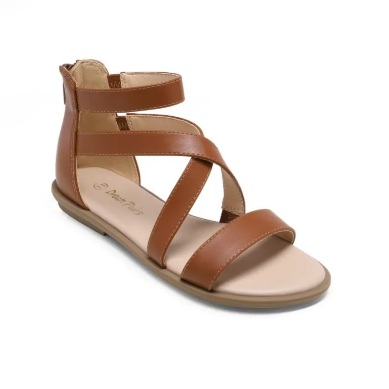 Girls Strappy Gladiator Flat Sandals