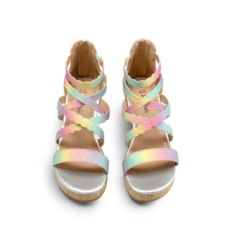 Girls' Strappy Wedge Sandals