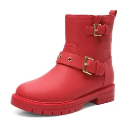 Girls Water-Resistant Zipper Ankle Boots