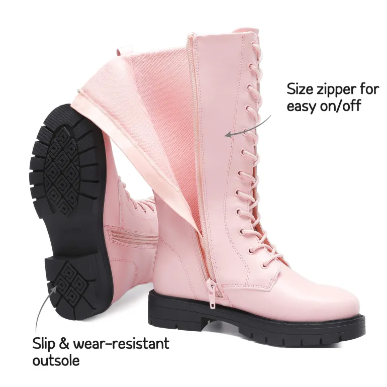 Girls Zipper Knee High Riding Boots