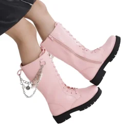 Girls Zipper Knee High Riding Boots
