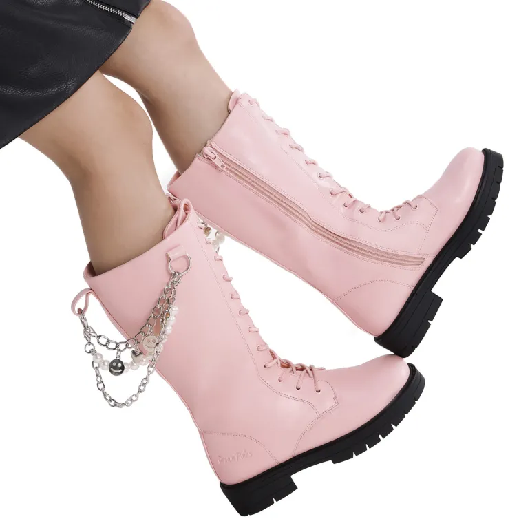 Girls Zipper Knee High Riding Boots