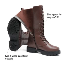 Girls Zipper Knee High Riding Boots