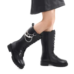 Girls Zipper Knee High Riding Boots