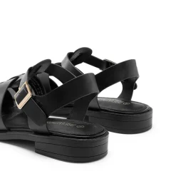 Gladiator Woven Fisherman Flat Sandals