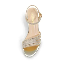 Glitter Rhinestone Low Kitten Heels