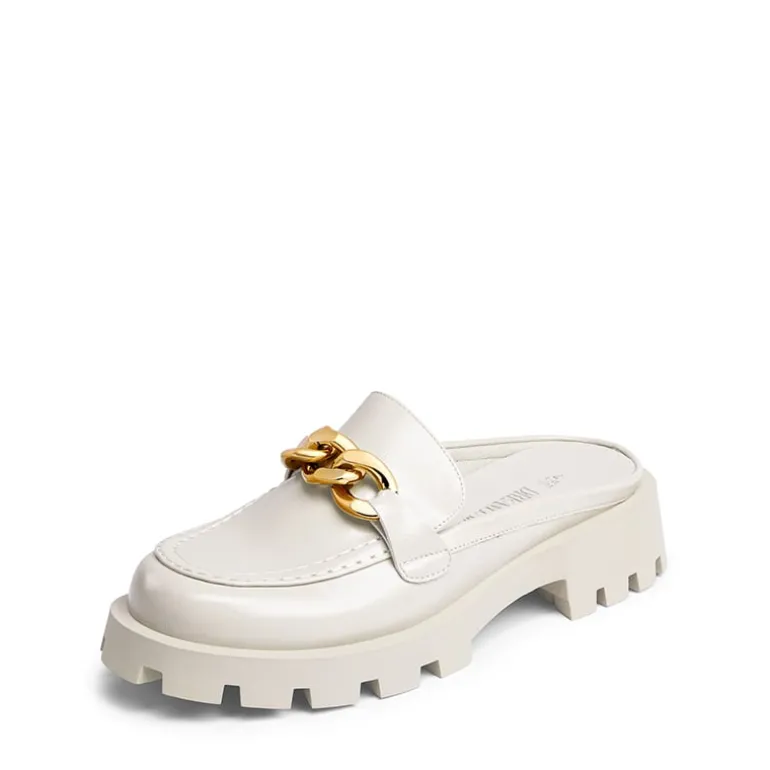 Golden Chain Slip On Mules