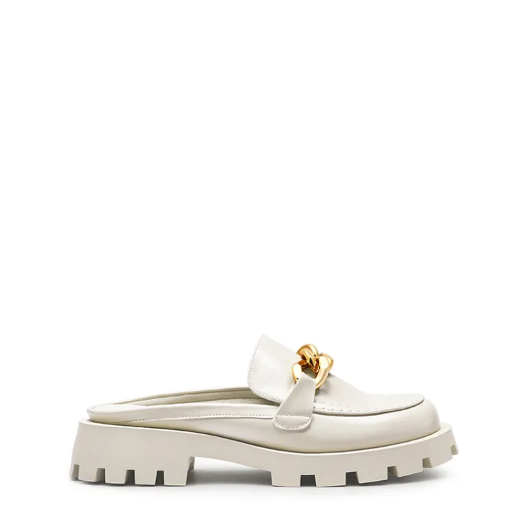 Golden Chain Slip On Mules
