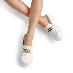 Golden Chain Slip On Mules