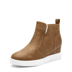 Hidden Heel Platform Wedge Booties