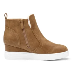 Hidden Heel Platform Wedge Booties
