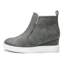 Hidden Heel Platform Wedge Booties