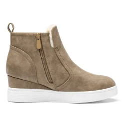 Hidden Heel Platform Wedge Booties