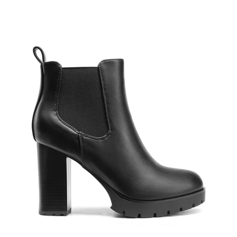 High Heel Chunky Chelsea Boots