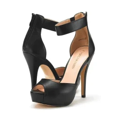 High Heel Stiletto Ankle Strap Platform Pumps