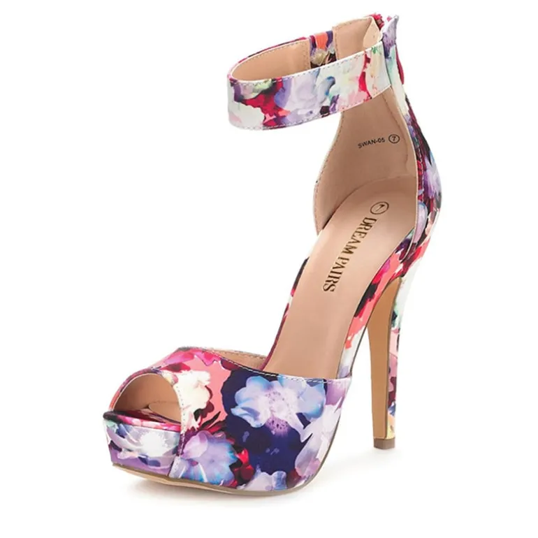 High Heel Stiletto Ankle Strap Platform Pumps