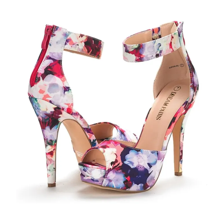 High Heel Stiletto Ankle Strap Platform Pumps