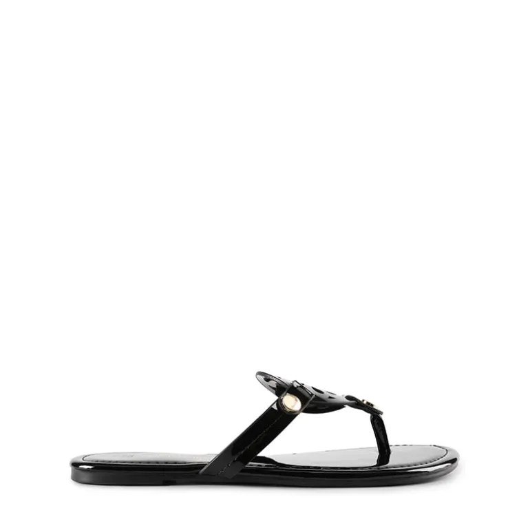 Hollow Cut-Out Thong Flat Sandals