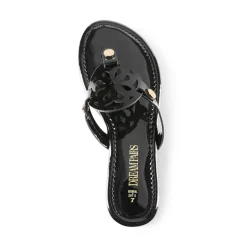 Hollow Cut-Out Thong Flat Sandals