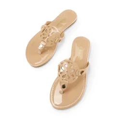 Hollow Cut-Out Thong Flat Sandals