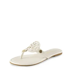 Hollow Cut-Out Thong Flat Sandals