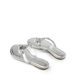 Hollow Cut-Out Thong Flat Sandals